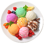 ice-cream on plate